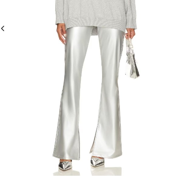 NWT Show Me Your MuMu Nashville Pull on Flares Silver Pants. - Picture 6 of 6